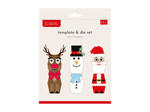 Crafter's Companion Metal Die and Template - Merry Friendsmas
