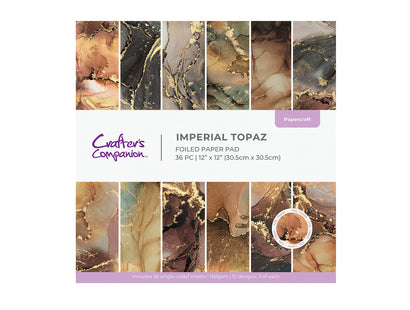Crafter's Companion 12"x12" Paper Pad - Imperial Topaz