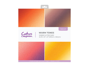 Crafter's Companion 12" x 12" Ombre Glitter Pad - Warm Tones
