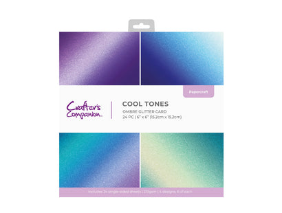 Crafter's Companion 6" x 6" Ombre Glitter Pad - Cool Tones