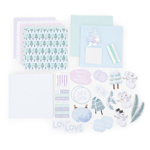 Make Christmas Card Making Kit - Winter Wonderland - 10pk