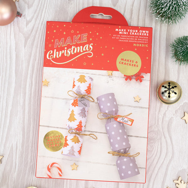 Make Christmas Cracker Making Kit - Nordic (6 Pack)