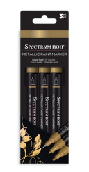 Spectrum Noir-Metallic Paint Marker (3PC) - Liquid Gold