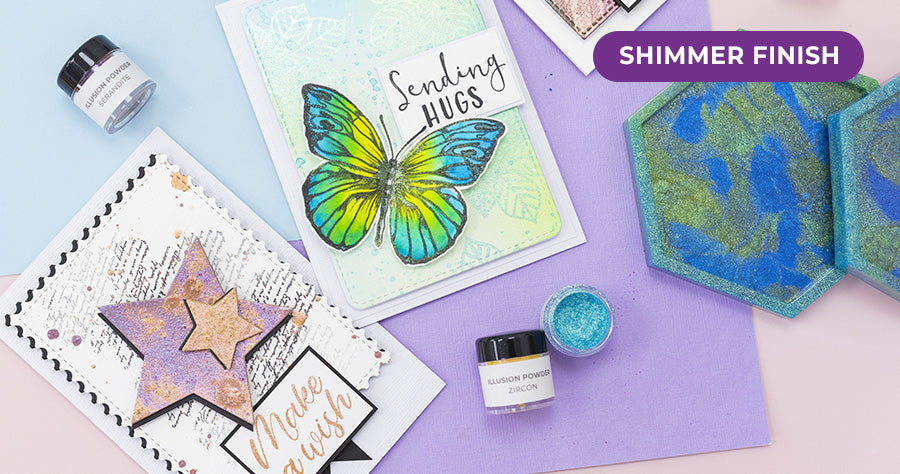 Shop our latest launch, our sparkling Illusion Powders