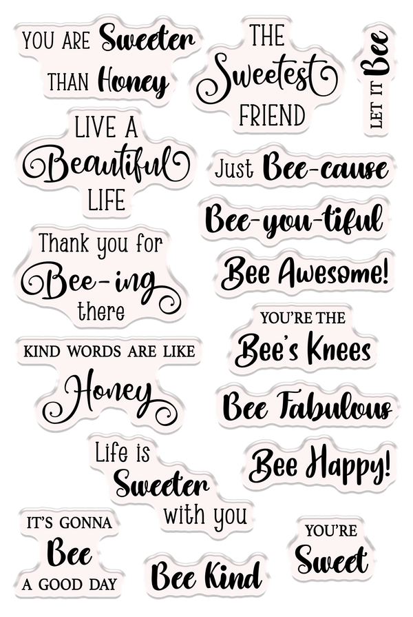 Honeysuckle Collection Clear Acrylic Stamp - Sweet Sentiments