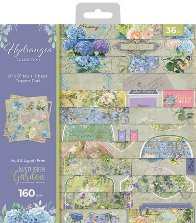 Nature's Garden - Hydrangea - 8 x 8 Topper Pad