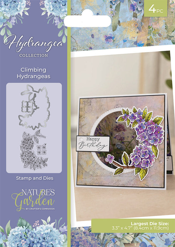 Nature's Garden - Hydrangea - Clear Acrylic Stamps - Charming Sentiments