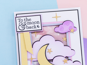Natures Garden Lunar Blooms Clear Acrylic Stamp - Moonlit Messages
