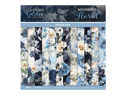 Nature's Garden - Midnight Floral - 12"x12" Paper Pad
