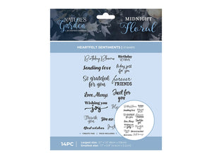 Nature's Garden - Midnight Floral Photopolymer Stamp - Heartfelt Sentiments