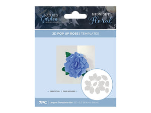 Nature's Garden - Midnight Floral Template - 3D Pop Up Rose