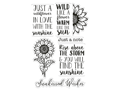 Nature's Garden Sunflower Collection Clear Acrylic Stamp - Sunkissed Wishes