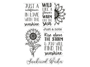 Nature's Garden Sunflower Collection Clear Acrylic Stamp - Sunkissed Wishes