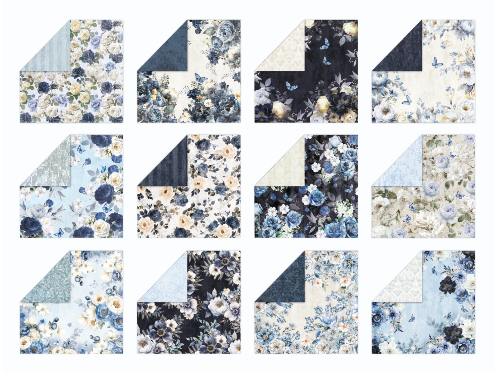 Nature's Garden - Midnight Floral - 12"x12" Paper Pad