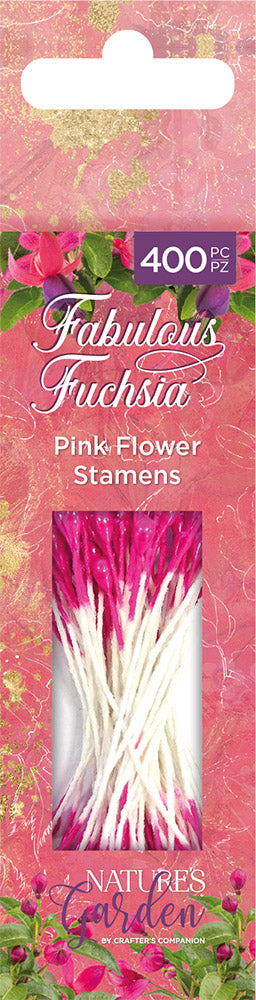 Nature's Garden Fabulous Fuchsia Flower Stamens 400 Piece - Pink