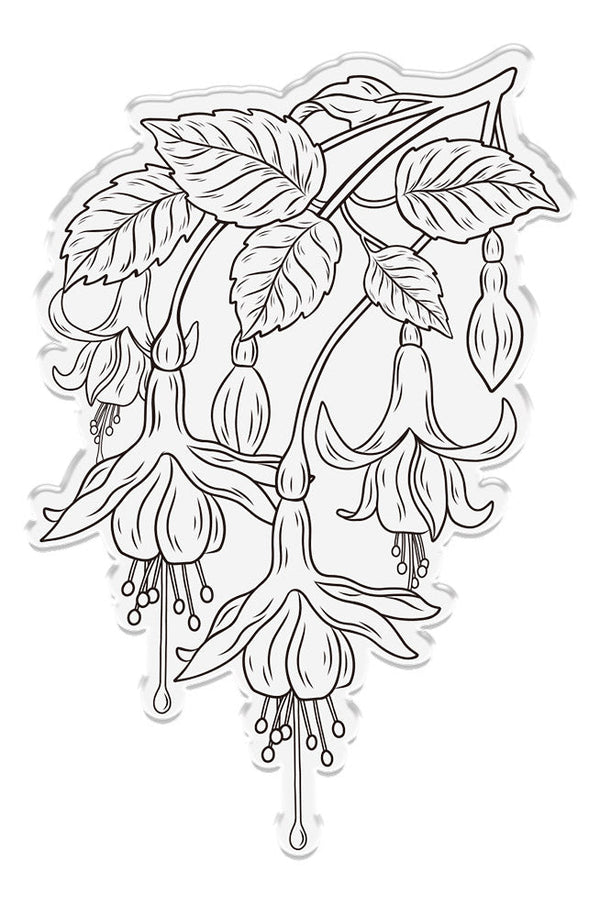 Nature's Garden Fabulous Fuchsia Stamp & Die - Cascading Fuchsia