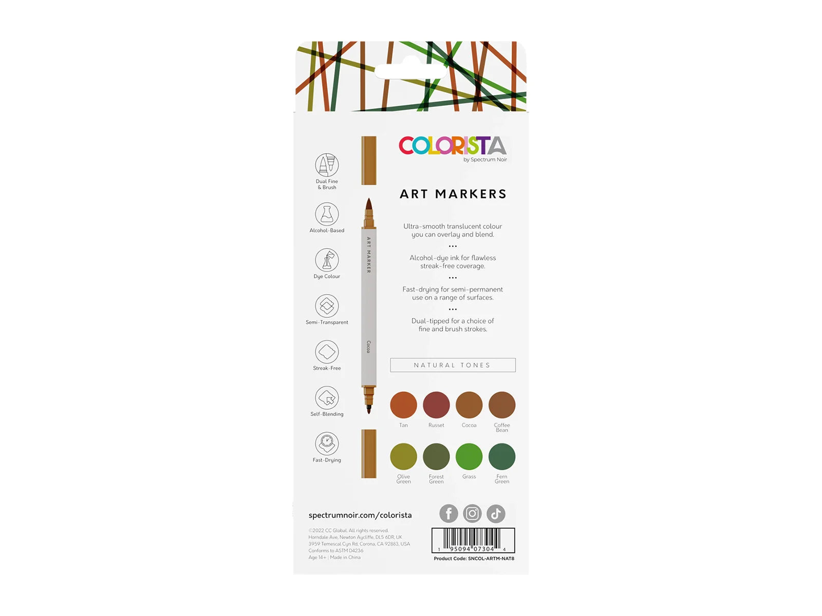 Colorista - Art Marker - Natural Tones 8pc