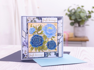 Nature's Garden - Midnight Floral 5.5"x5.5" 3D Embossing Folder & Metal Die - Rose Blooms