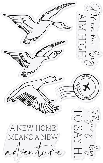 Natures Garden Farmhouse Stamp & Die - Flying By To Say Hi