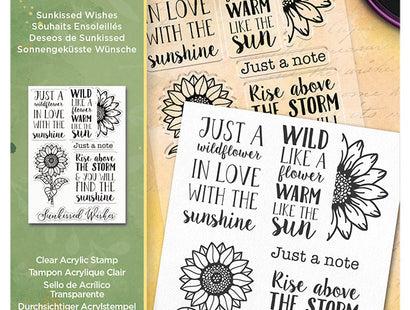 Nature's Garden Sunflower Collection Clear Acrylic Stamp - Sunkissed Wishes
