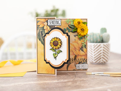 Nature's Garden Sunflower Collection Clear Acrylic Stamp - Sunkissed Wishes