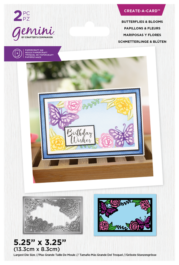 CC Paper Piecing Die Duo- Butterfly & Bloom and Radiant Rose