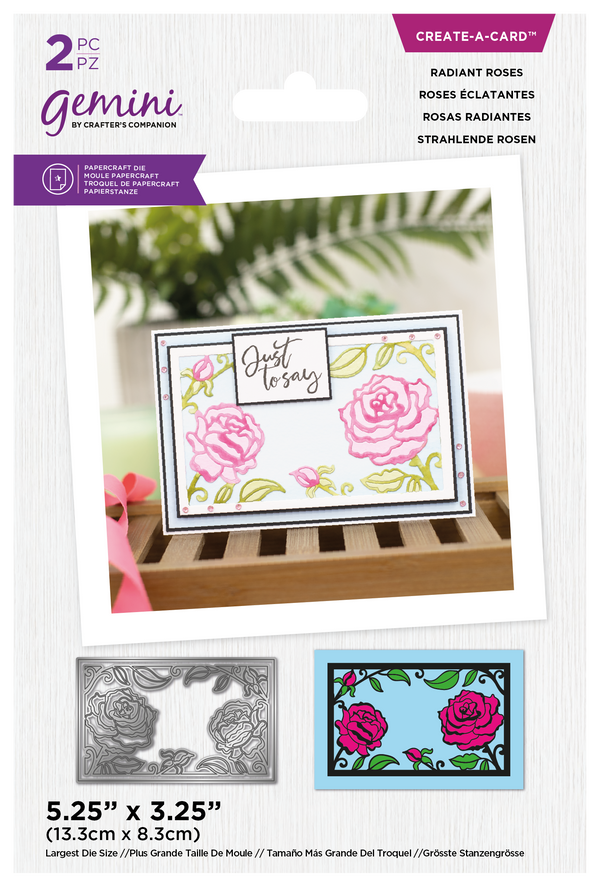 CC Paper Piecing Die Duo- Butterfly & Bloom and Radiant Rose