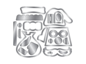 Crafter's Companion Metal Die and Template - Merry Friendsmas