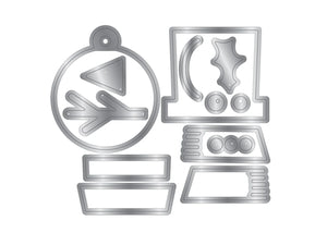 Crafter's Companion Metal Die and Template - Merry Friendsmas