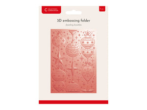 Crafter's Companion 3D Embossing Folder 5"x7" - Dazzling Baubles