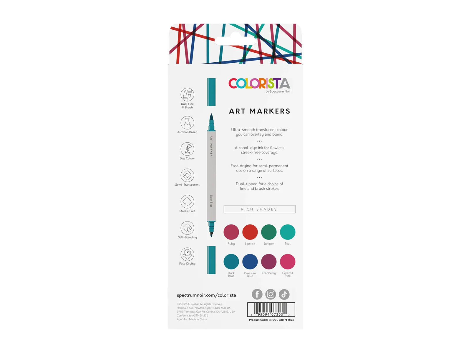 Colorista - Art Marker - Rich Shades 8pc