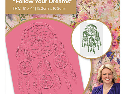 Sara Signature Bohemian 2D Embossing Folder - Follow Your Dreams