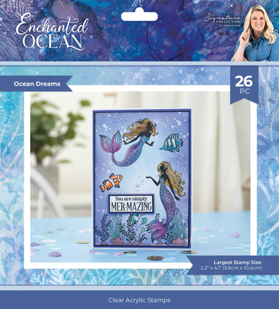 Sara Signature - Enchanted Ocean - Clear Acrylic Stamps - 8 x 8 - Ocean Dreams