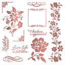 Sara Signature Floral Elegance 8” x 8” Foil Transfers