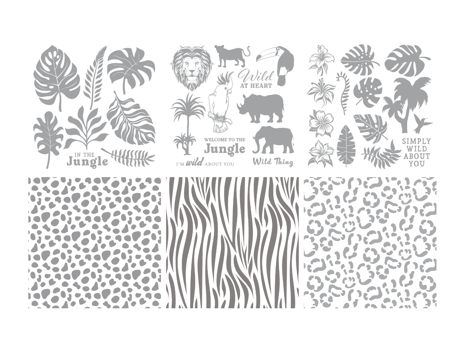 Sara Signature Royal Jungle 6” x 6” Foil Transfers