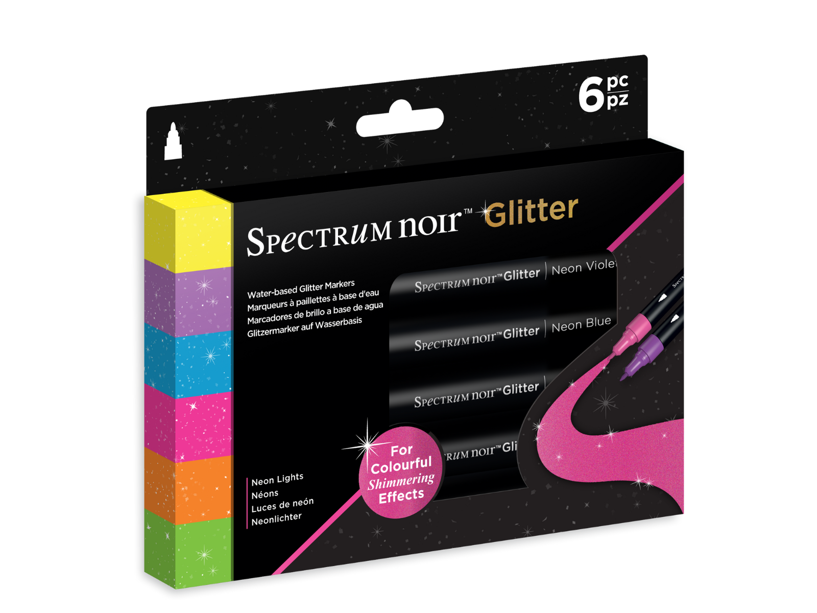Spectrum Noir Glitter Marker-Neon Lights 6pc