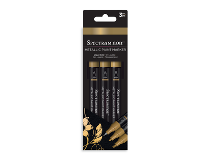 Spectrum Noir-Metallic Paint Marker (3PC) - Liquid Gold