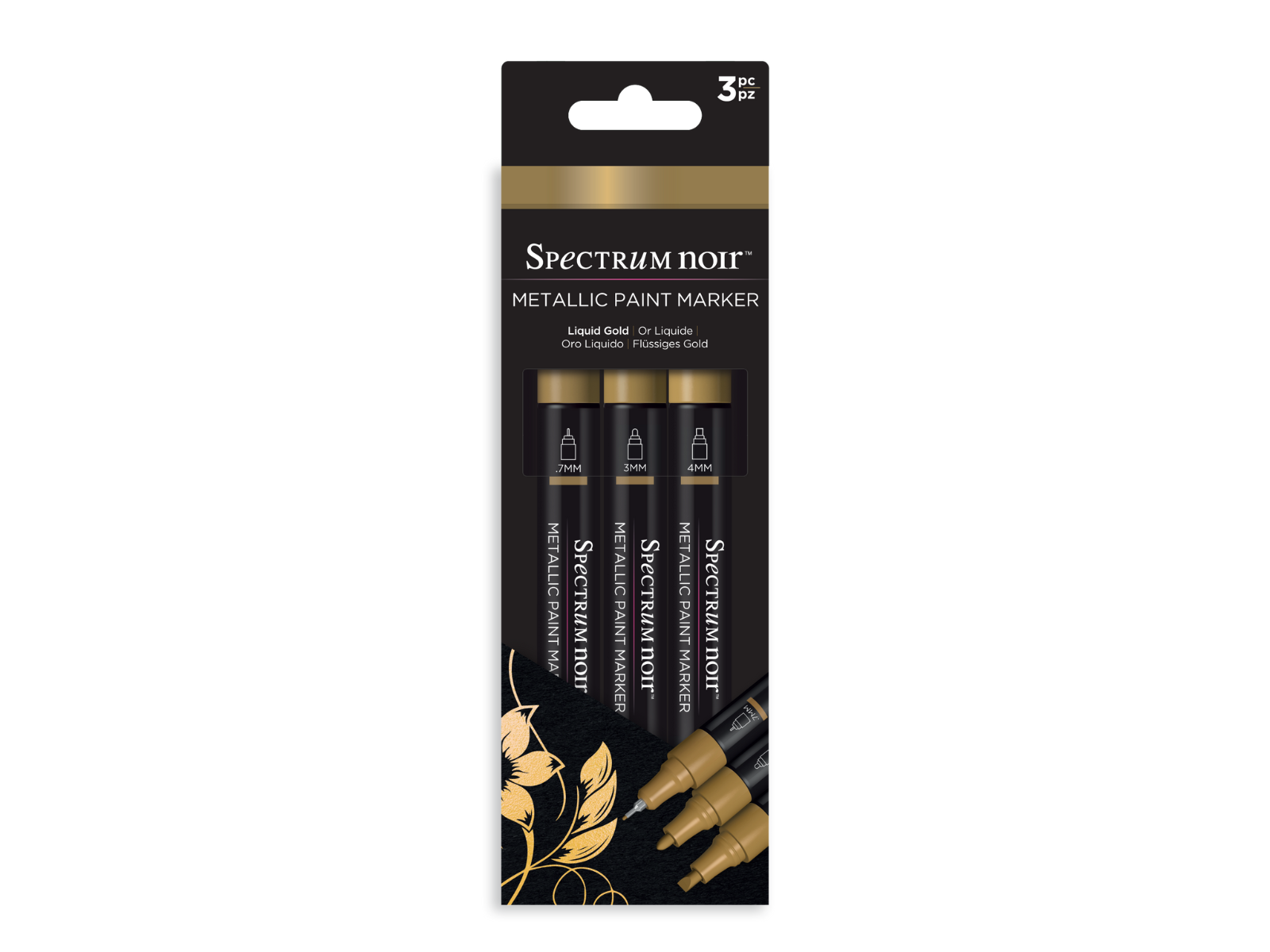 Spectrum Noir-Metallic Paint Marker (3PC) - Liquid Gold