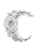 Sheena Douglass Bella Luna Stamp and Die - Floral Crescent