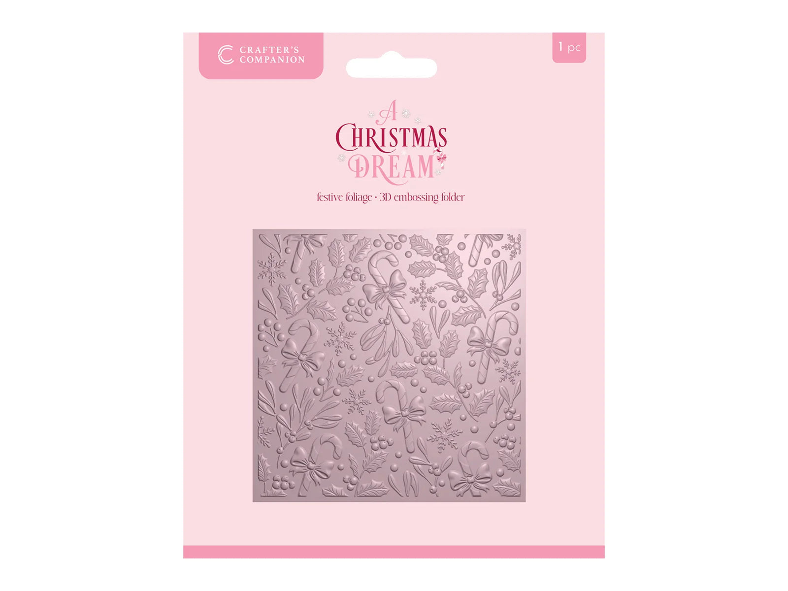 Sara Signature A Christmas Dream 5.5"x5.5" 3D Embossing Folder - Festive Foliage