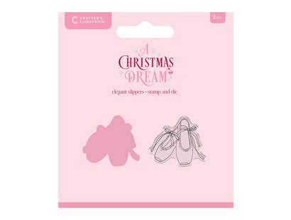 Sara Signature A Christmas Dream Stamp and Die - Elegant Slippers