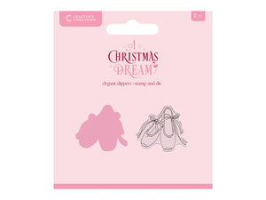 Sara Signature A Christmas Dream Stamp and Die - Elegant Slippers