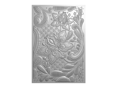 Sara Signature Antique Lace - Lace Panel 6" x 4" 3D Embossing Folder