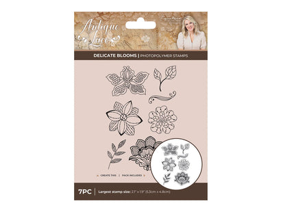 Sara Signature Antique Lace - Floral Lace Stamp Set