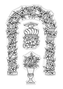 Sara Signature - Age of Elegance - Stamp & Die - Garden Arch & Topiary Urn