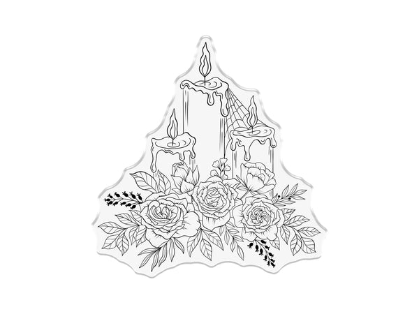 Sara Signature Thorn & Bloom Stamp & Die Set - Rose Candles