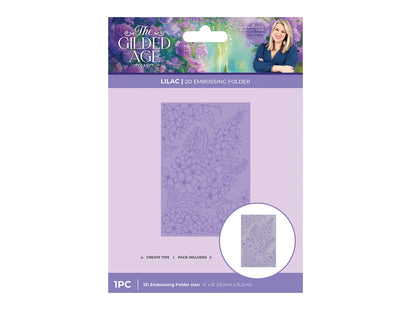 Sara Signature The Gilded Age 6" x 4" 2D Embossing Folder - Lilac