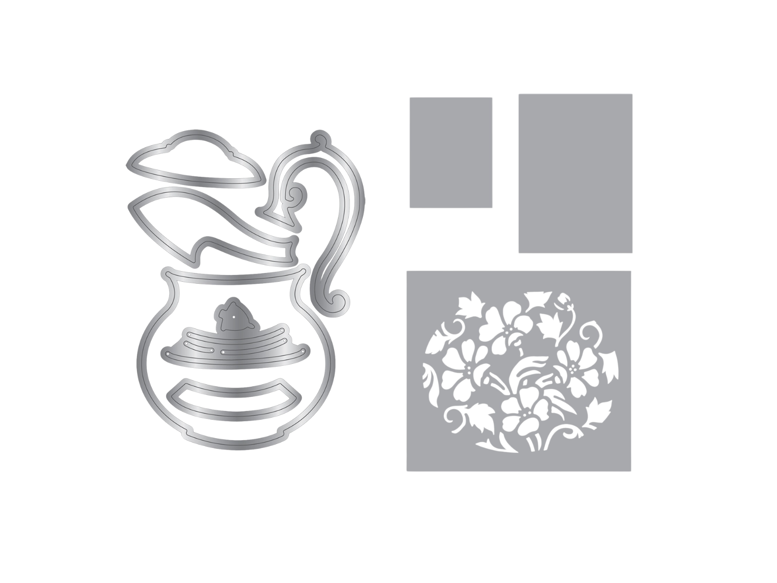Sara Signature The Gilded Age Die & Stencil Set - Teapot