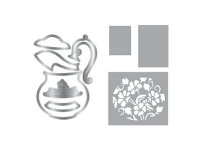 Sara Signature The Gilded Age Die & Stencil Set - Teapot