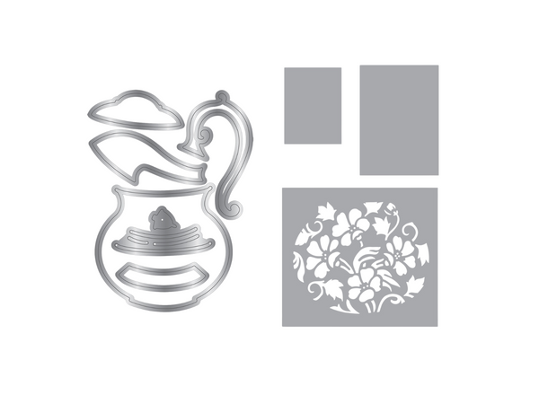 Sara Signature The Gilded Age Die & Stencil Set - Teapot